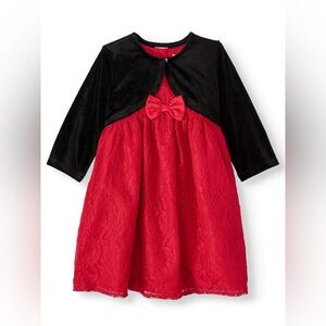 🌴Girls Wonder Nation 2 Piece Dress and Velvet Coat Set